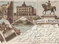 Razglednica Zagreb oko 1900. godine